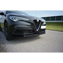 Maxton LAME DU PARE-CHOCS AVANT V.2 Alfa Romeo Stelvio Gloss Black, AL-ST-1-FD1G+FD1RG Tuning.fr