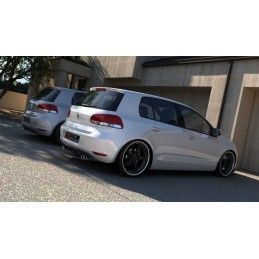 Maxton RAJOUT DU PARE-CHOCS ARRIÈRE VW GOLF VI AVEC 2 ECHAPPEMENT Gloss Black, VW-GO-6-RS2G Tuning.fr