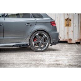 Maxton Sport Durabilité Lame Du Pare Chocs Arriere + Flaps Audi RS3 8V Sportback Black + Gloss Flaps, AURS38VCNC-RSD1B+RSF1G Tun