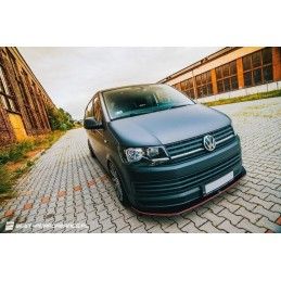 Maxton VOLKSWAGEN T6 LAME DU PARE-CHOCS AVANT v.1 Gloss Black, VW-T6-FD1G Tuning.fr