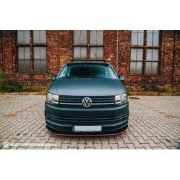 Maxton VOLKSWAGEN T6 LAME DU PARE-CHOCS AVANT v.1 Gloss Black, VW-T6-FD1G Tuning.fr