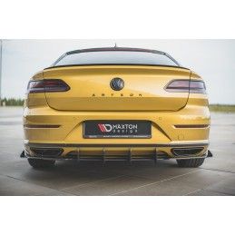 Maxton Sports Durabilité Diffuseur Arrière Complet + Flaps Volkswagen Arteon R-Line Black + Gloss Flaps, VWAR1RLINECNC-RS1B+RSF1