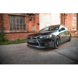 Maxton Lame Du Pare-Chocs Avant Mitsubishi Lancer Sportback Mk8 Gloss Black, MI-LA-8-FD1G Tuning.fr