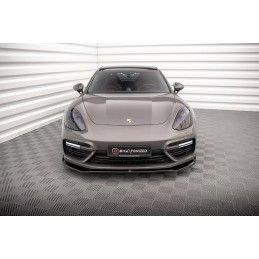 Maxton Lame Du Pare-Chocs Avant V.2 Porsche Panamera E-Hybrid 971 Gloss Black, PO-PA-971-H-FD2G Tuning.fr